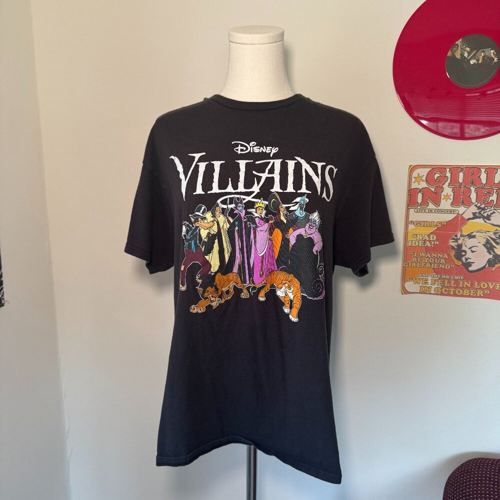 Disney Villians Black Graphic Character Tee Shirt